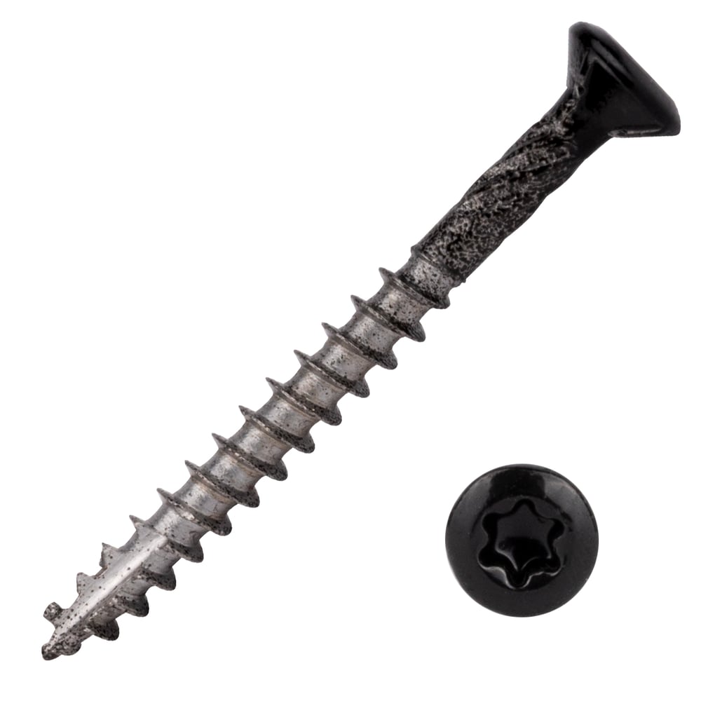 PotdekselschroevenZwartRVS4104x40mmTorx20Deeldraad