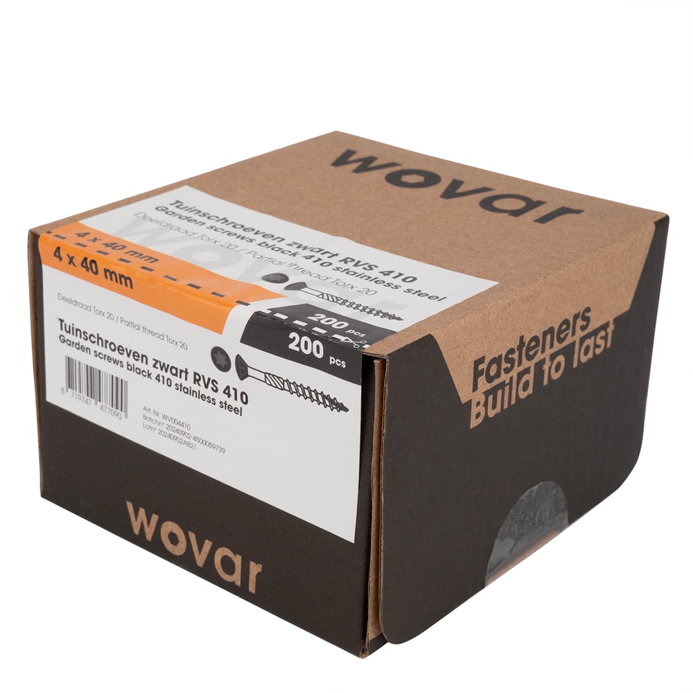 PotdekselschroevenZwartRVS4104x40mmTorx20Deeldraad_2