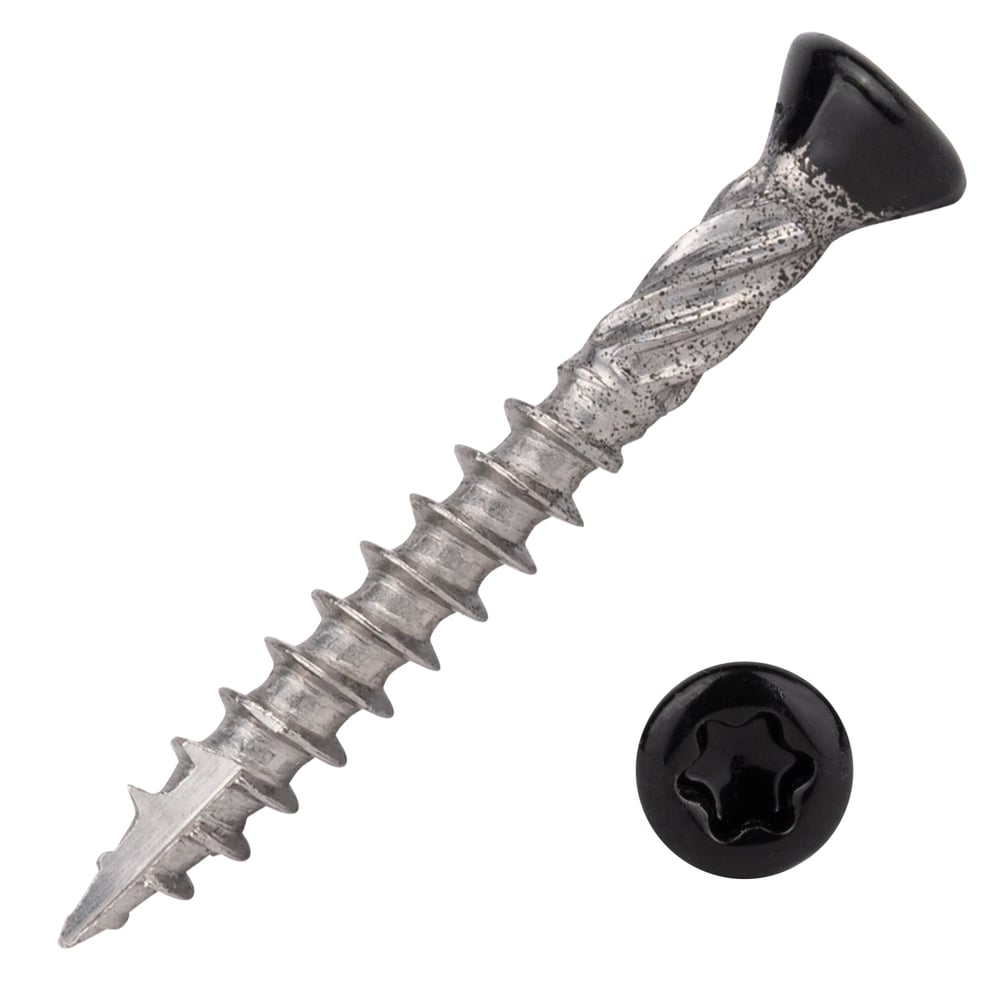 PotdekselschroevenZwartRVS4105x40mmTorx25Deeldraad