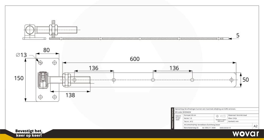 VerstelbareDuimhengVerzinkt60cmZwaar_Perstuk