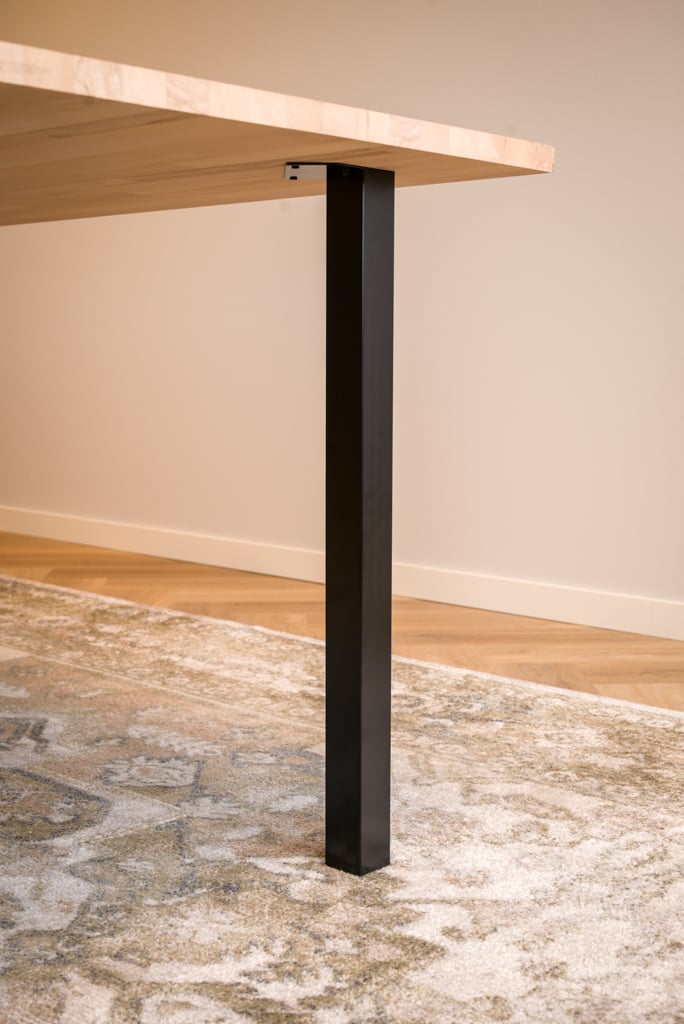 TafelpootZwartStaalVierkant_4