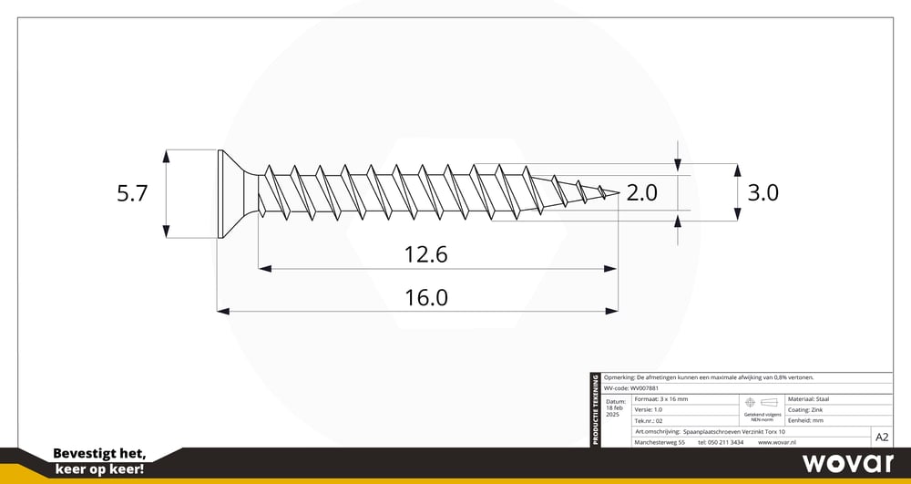 3x16mmtechnischetekening