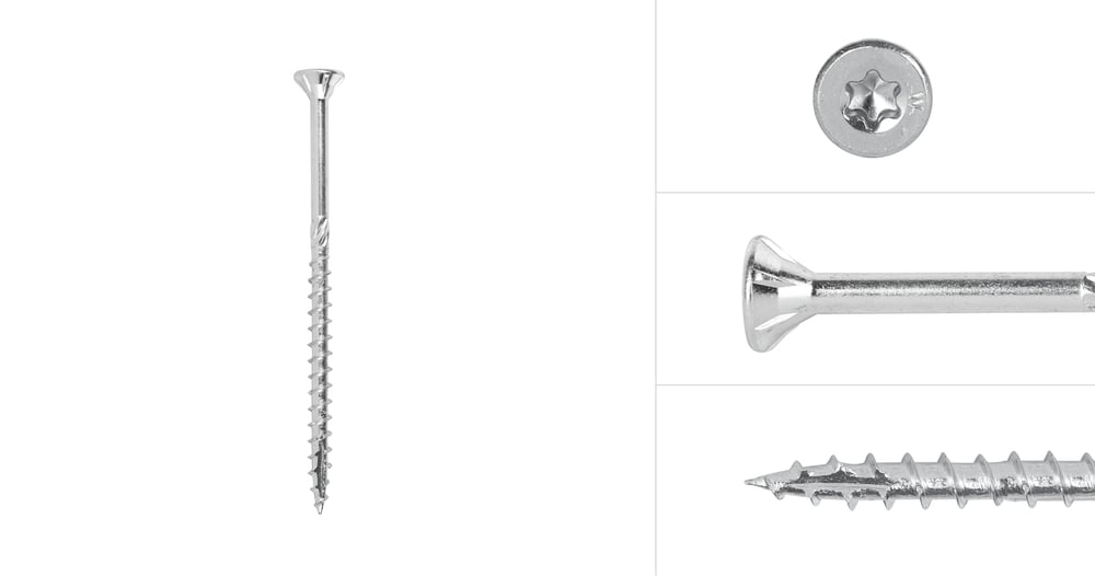 SpaanplaatschroevenVerzinkt4x70mmTorx20Deeldraad