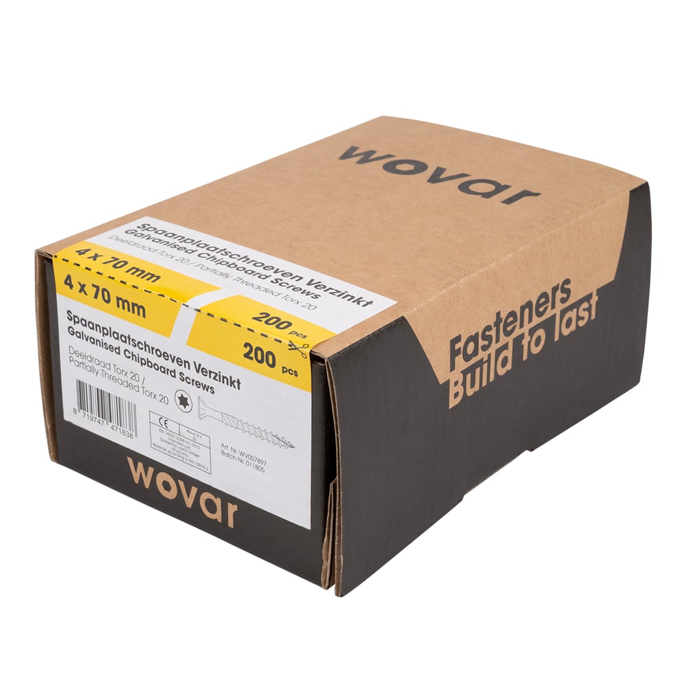 SpaanplaatschroevenVerzinkt4x70mmTorx20Deeldraad_Doos200Stuks2
