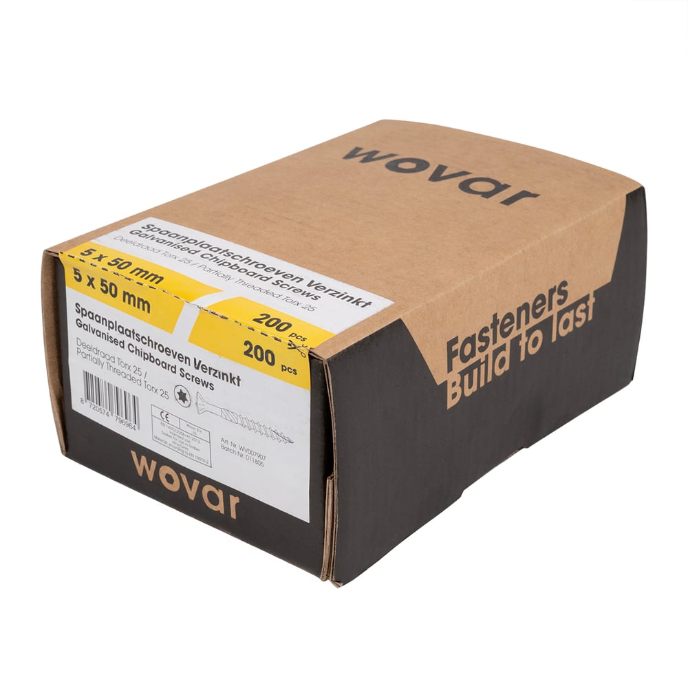 SpaanplaatschroevenVerzinkt5x50mmTorx25Deeldraad_Doos200Stuks2