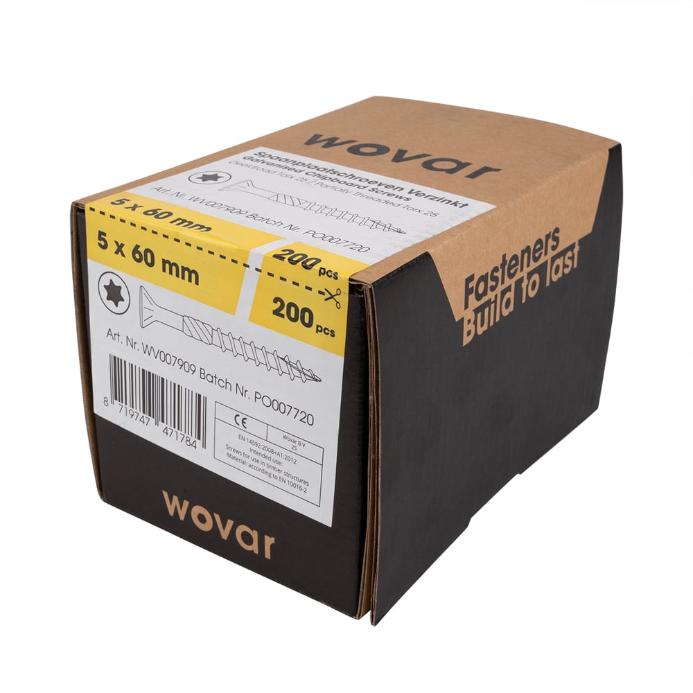 SpaanplaatschroevenVerzinkt5x60mmTorx25Deeldraad_Doos200Stuks2