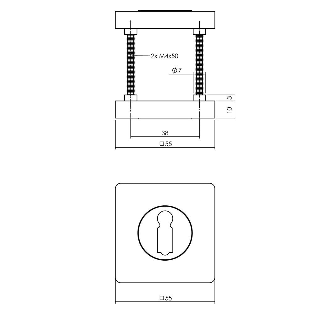 sleutelrozet_zwart_vierkant_met_nokken_maten
