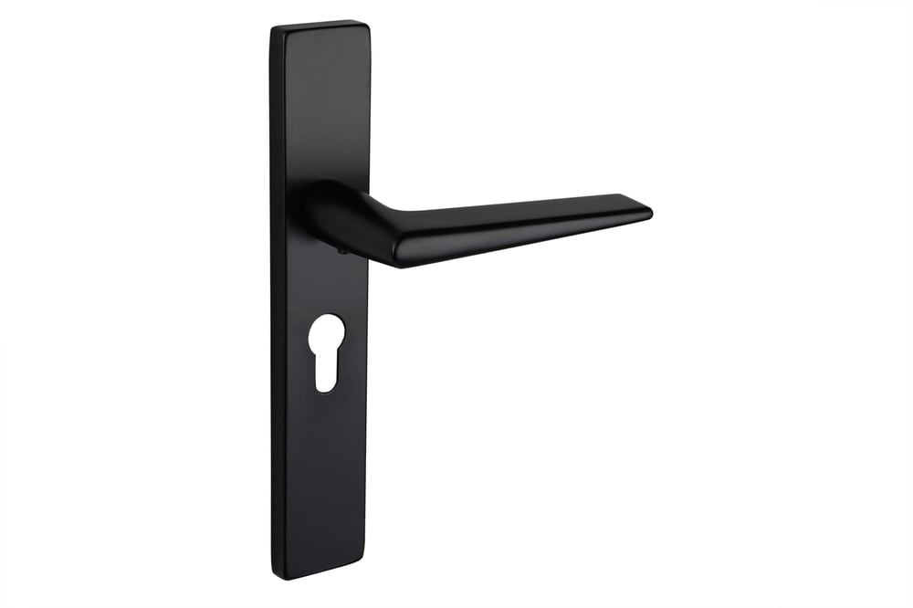 lavuzo_deurkruk_modena_zwart_met_rechthoekig_schild_pc55_per_set