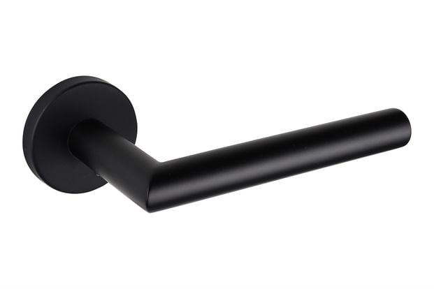 Lavuzo_deurkruk_Mantua_Zwart_met_rond_rozet_Per_set