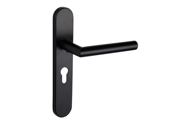 Lavuzo_deurkruk_Mantua_Zwart_met_afgerond_schild_PC55_Per_set