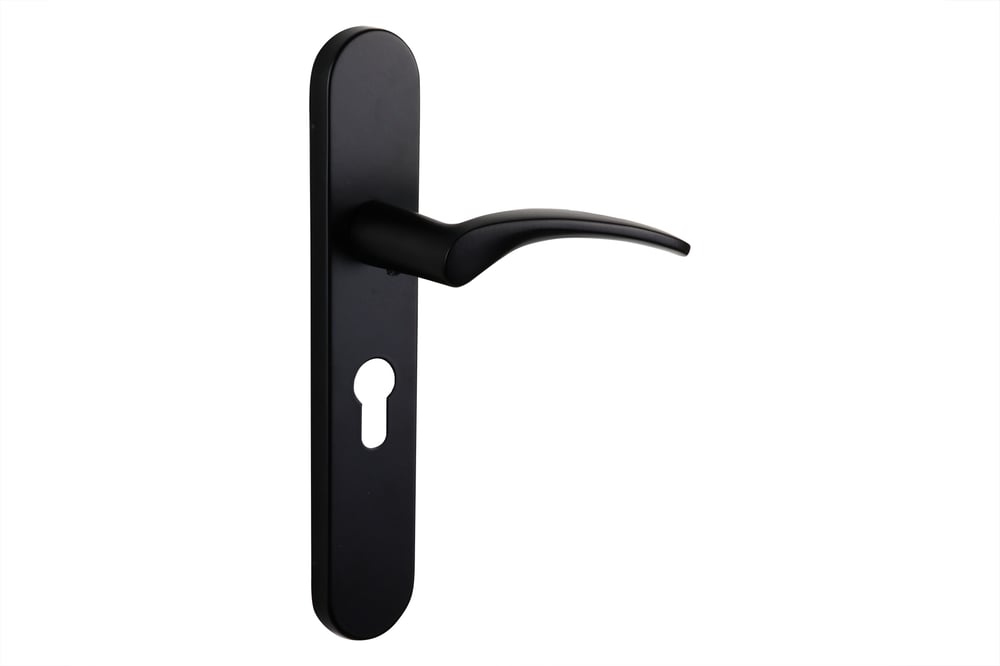 lavuzo_deurkruk_lodini_zwart_met_afgerond_schild_pc55_per_set