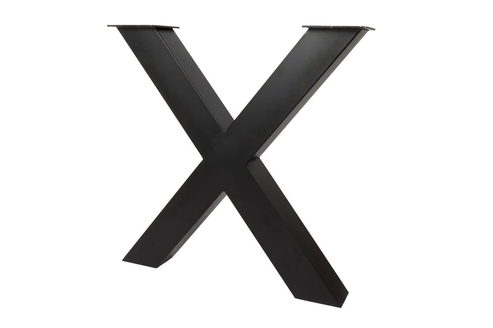 Tafelpoot_Zwart_Staal_X_vorm_1