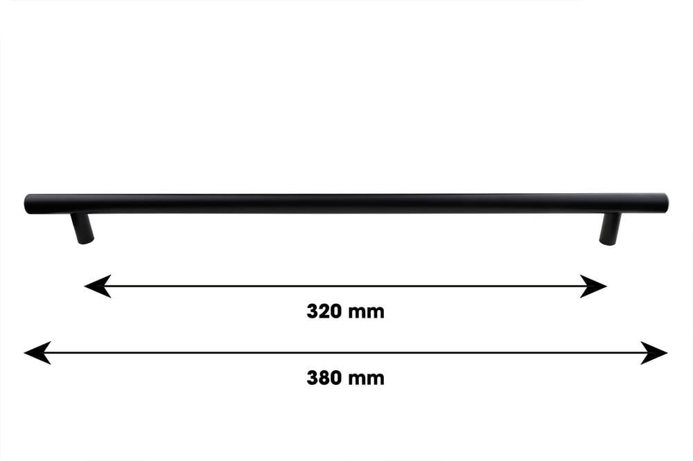 Lavuzodesignhandgreepbar380zwart_perstukafmeting