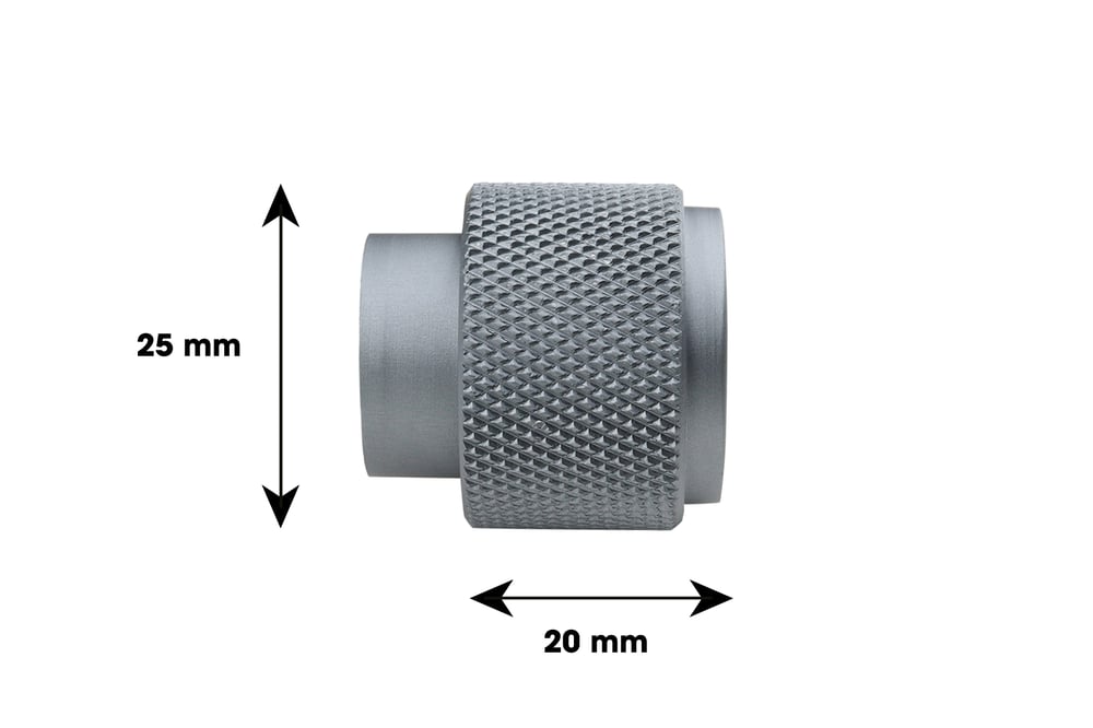 LavuzodesignmeubelknopsatijnRVSKnurl25x25_afmeting