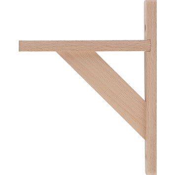 HoutenPlankdrager15x19cmBeukenZijaanzicht