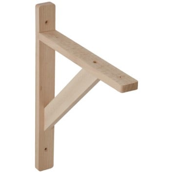 Houtenplankdrager25x30BeukenVooraanzicht