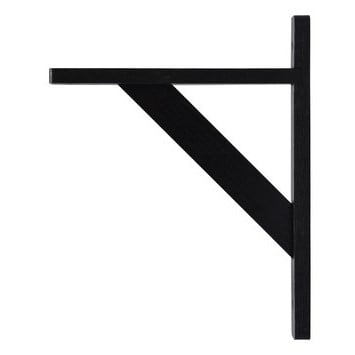 Houtenplankdrager20x25ZwartBeukenZijaanzicht