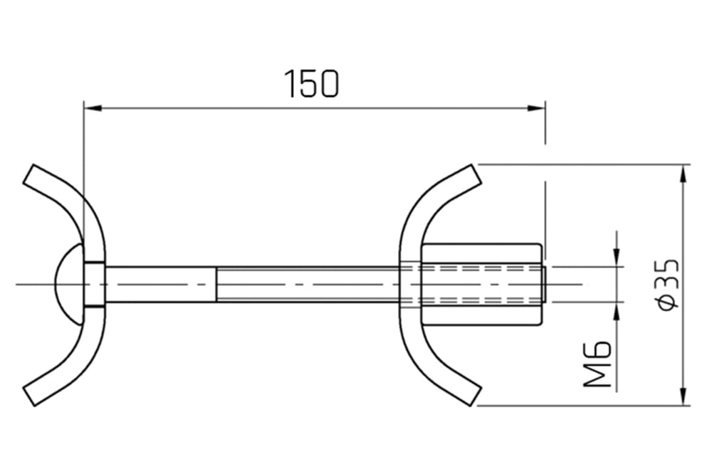 WerkbladverbinderM6x150mmverzinkt_PerStuk