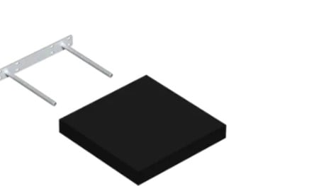 Zwevendewandplankzwart