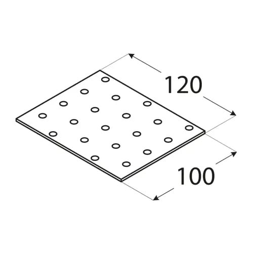 KoppelplaatVerzinkt100x120