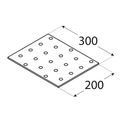 KoppelplaatVerzinkt200x300