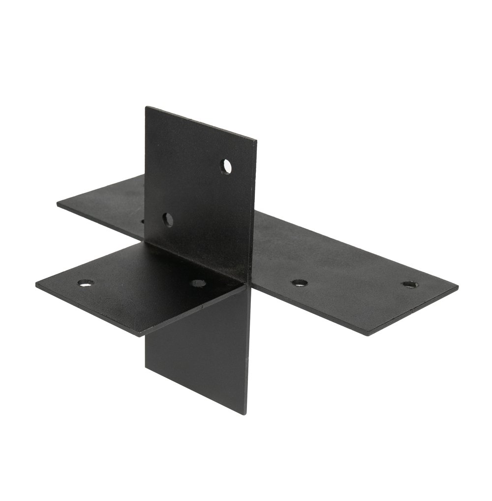 PergolaOpenCornerConnectorwithExtensionBlackfor9x9cmBeams