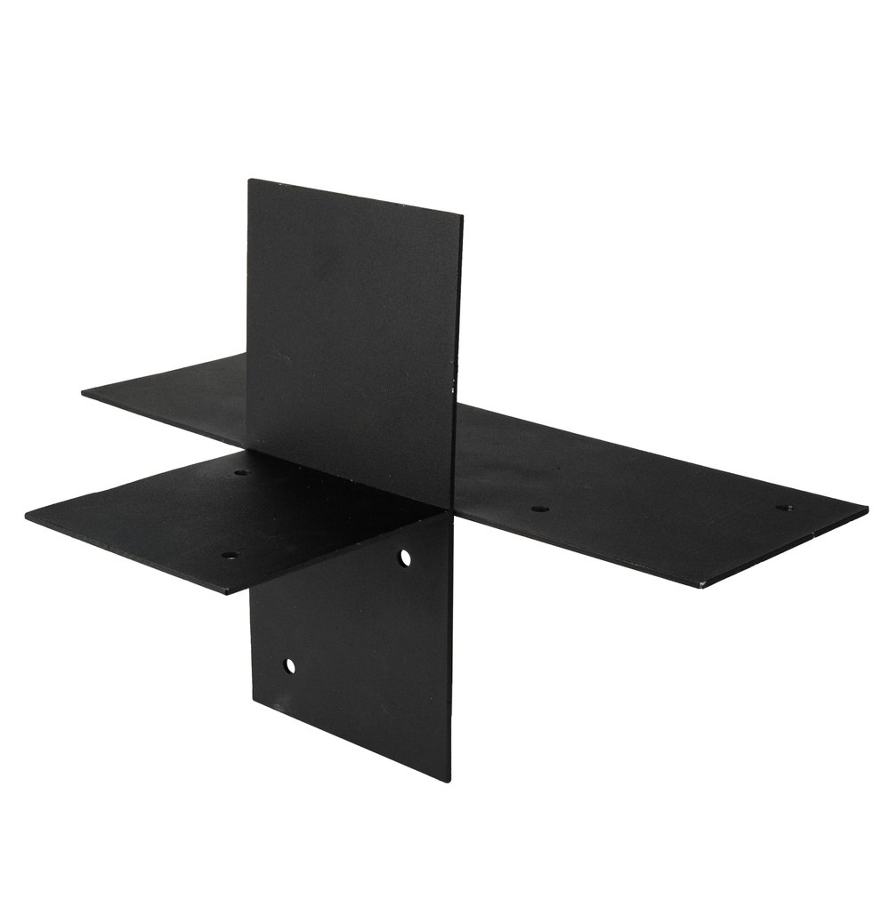 PergolaOpenCornerConnectorwithExtensionBlackfor12x12cmBeams