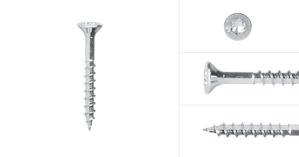 SpaanplaatschroevenVerzinkt4x40mmTorx20Standaard_Doos200Stuks