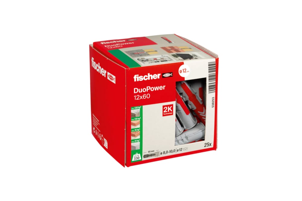 FischerDuopowerpluggen12x60mm_Doos25stuks