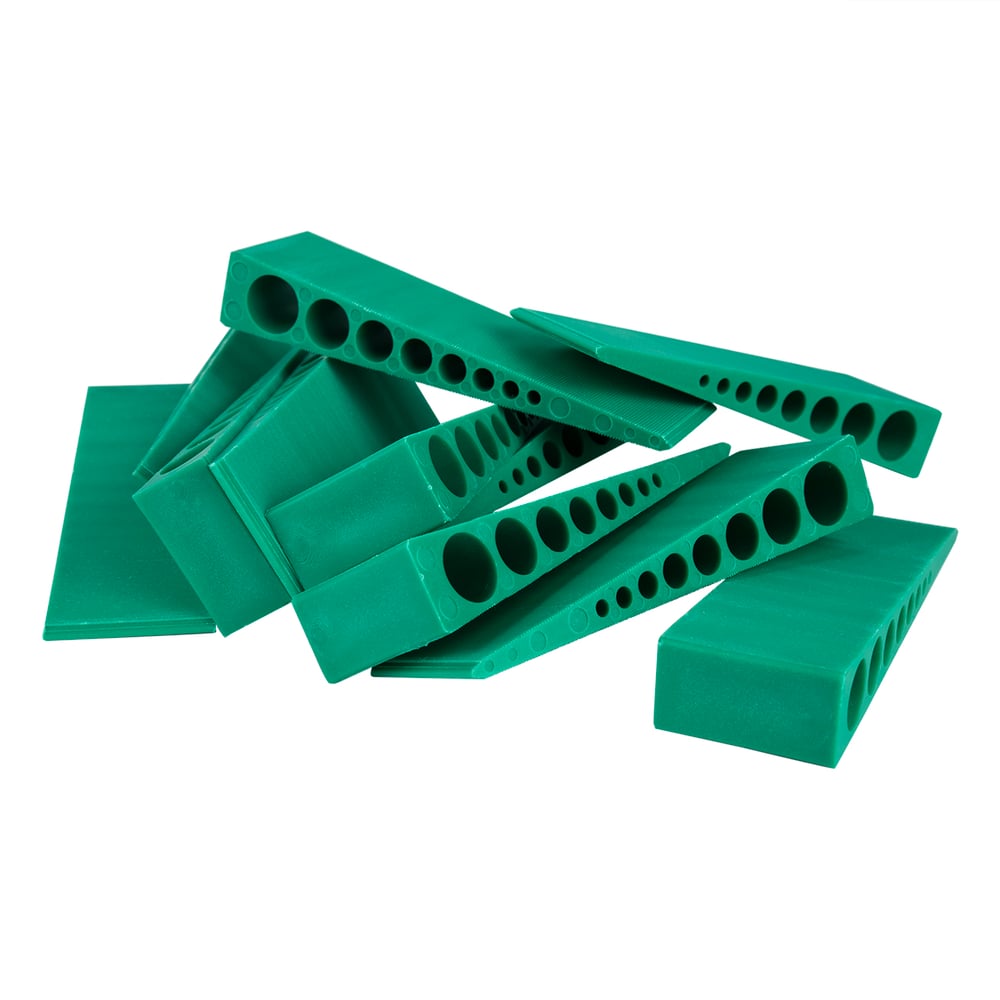 KunststofWiggen150x45x25mmGroen_25stuks2