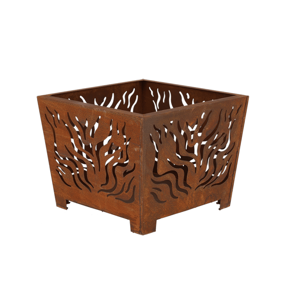 cortenschaalvuurkorfvierkant