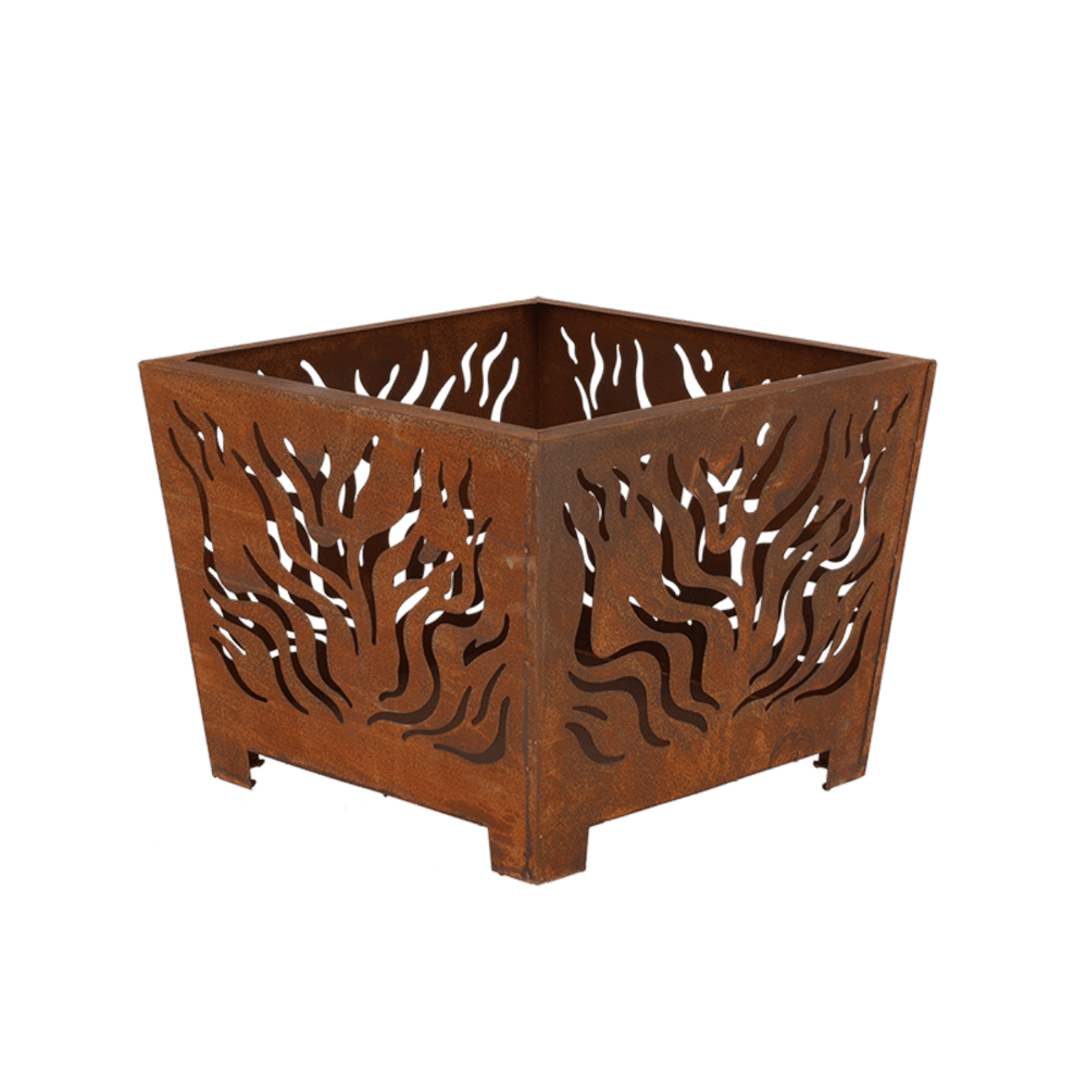 cortenschaalvuurkorfvierkant