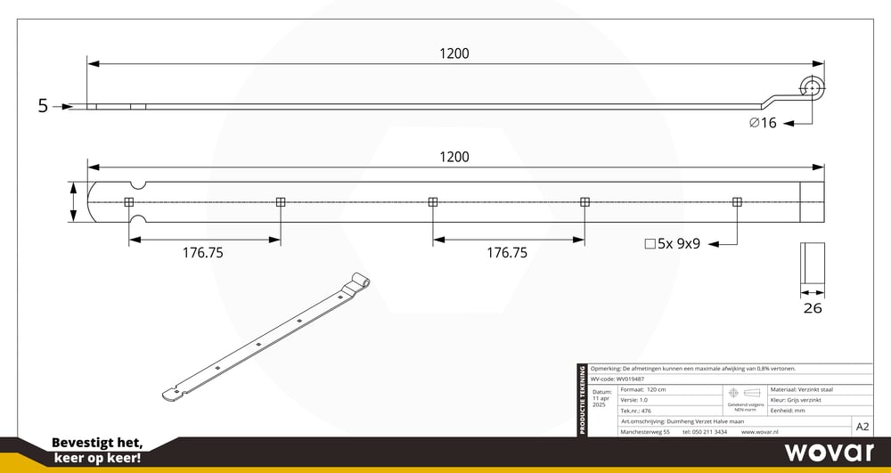 WV019487_DuimhengVerzinktVerzetHalvemaan120CM