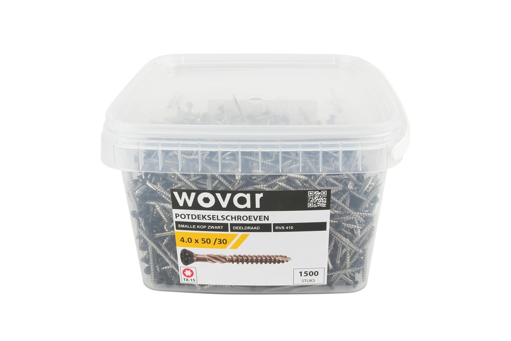 VoordeelemmerPotdekselschroevenZwartRVS4104_0x50mmTorx15Deeldraad3