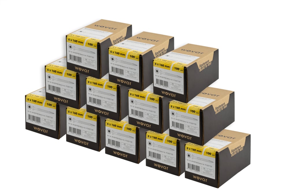 SpaanplaatschroevenVerzinkt6x160mmDeeldraadT30_Overdoos12x100Stuks