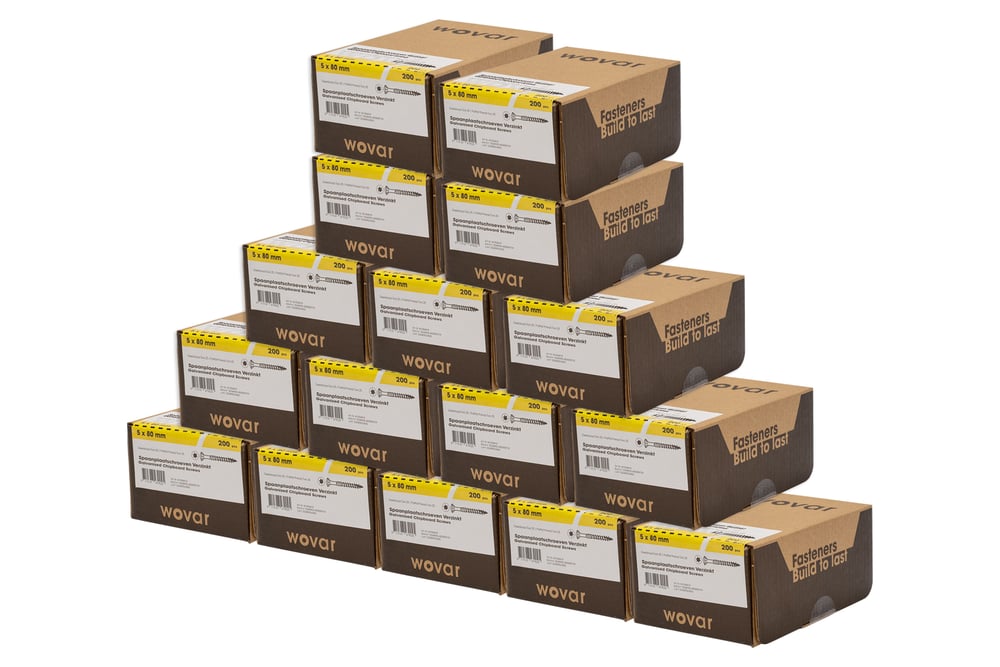 SpaanplaatschroevenVerzinkt5x80mmDeeldraadT25_Overdoos16x200Stuks