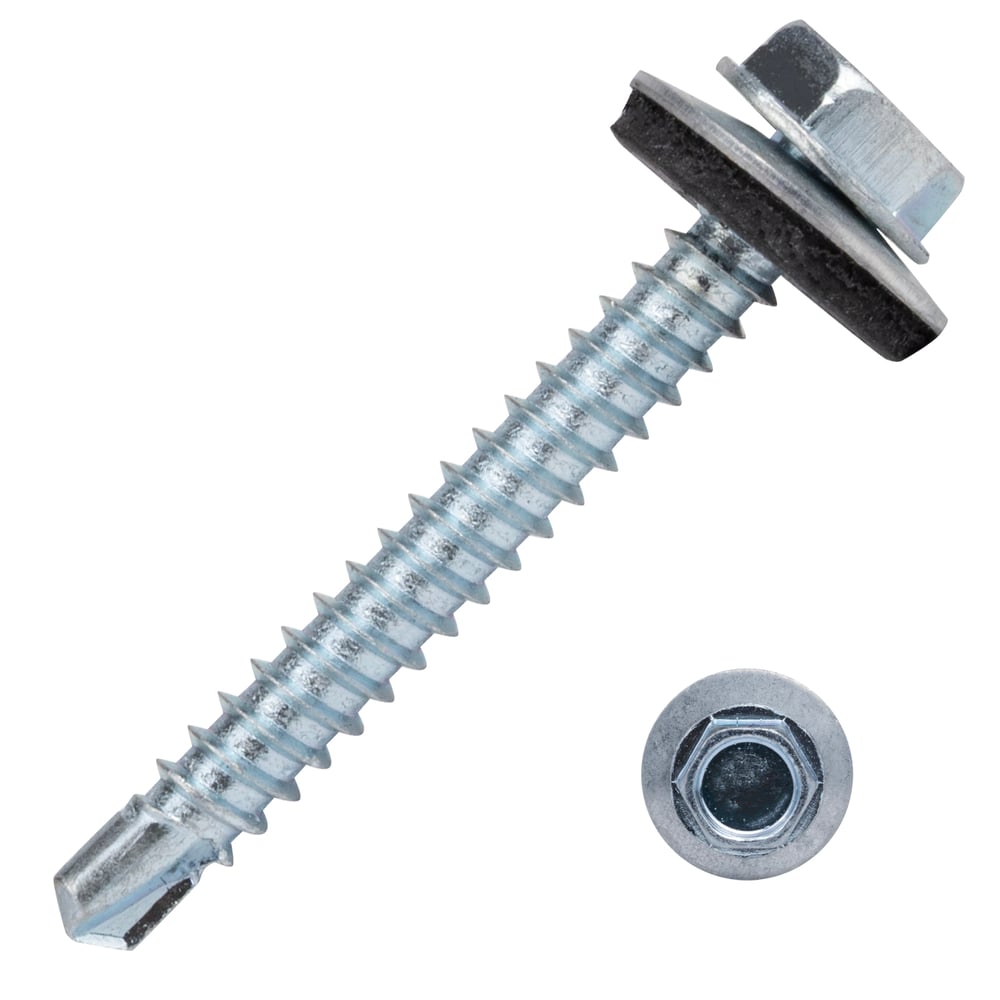 Zelfborendeschroeven4_8x38mmVerzinktZeskantkopmet14mmring_Doos200stuks1