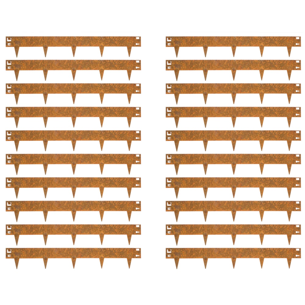 Cortenstaal_Borderrand16x106cmFlexibel_20_stuks