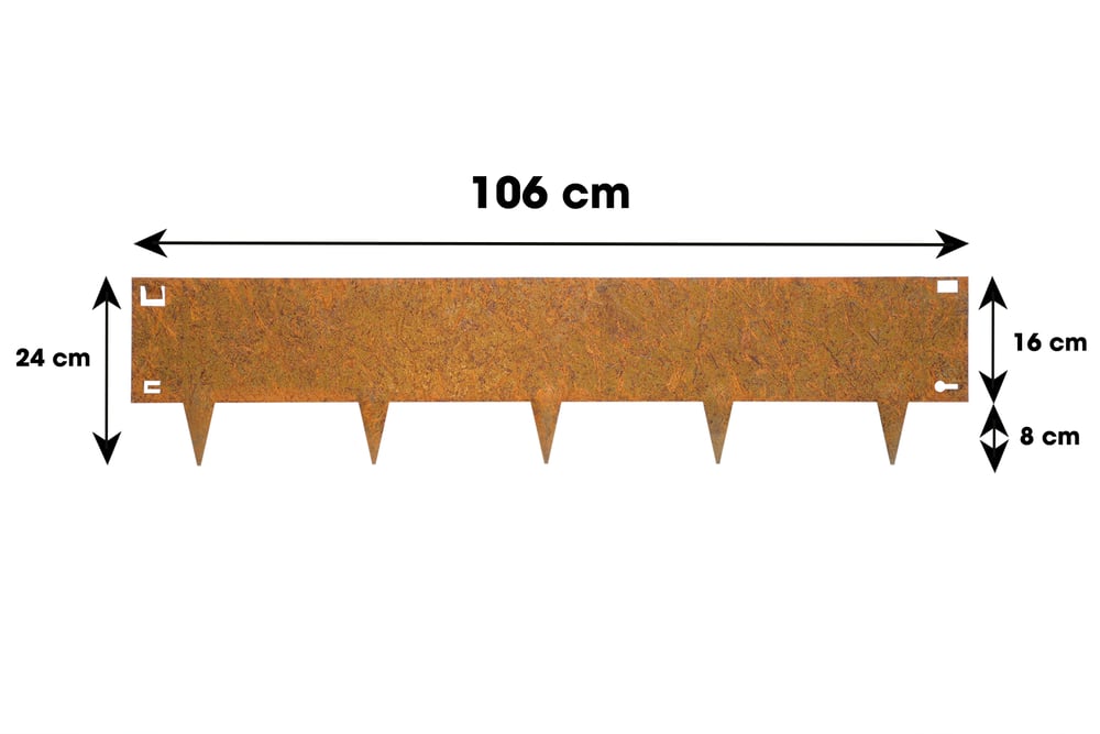CortenstaalBorderrand24x106cmFlexibel_PerStuk_afmetingen