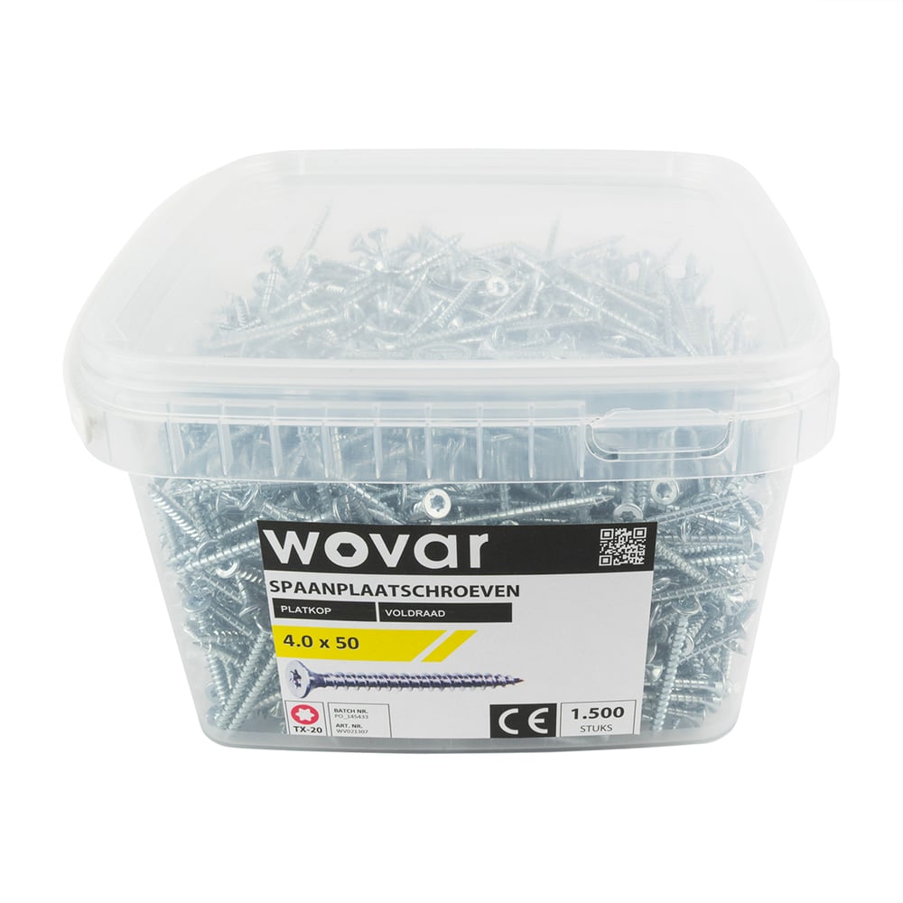 VoordeelemmerSpaanplaatschroevenVerzinkt4_0x50mmTorx20Voldraad_1500stuks2