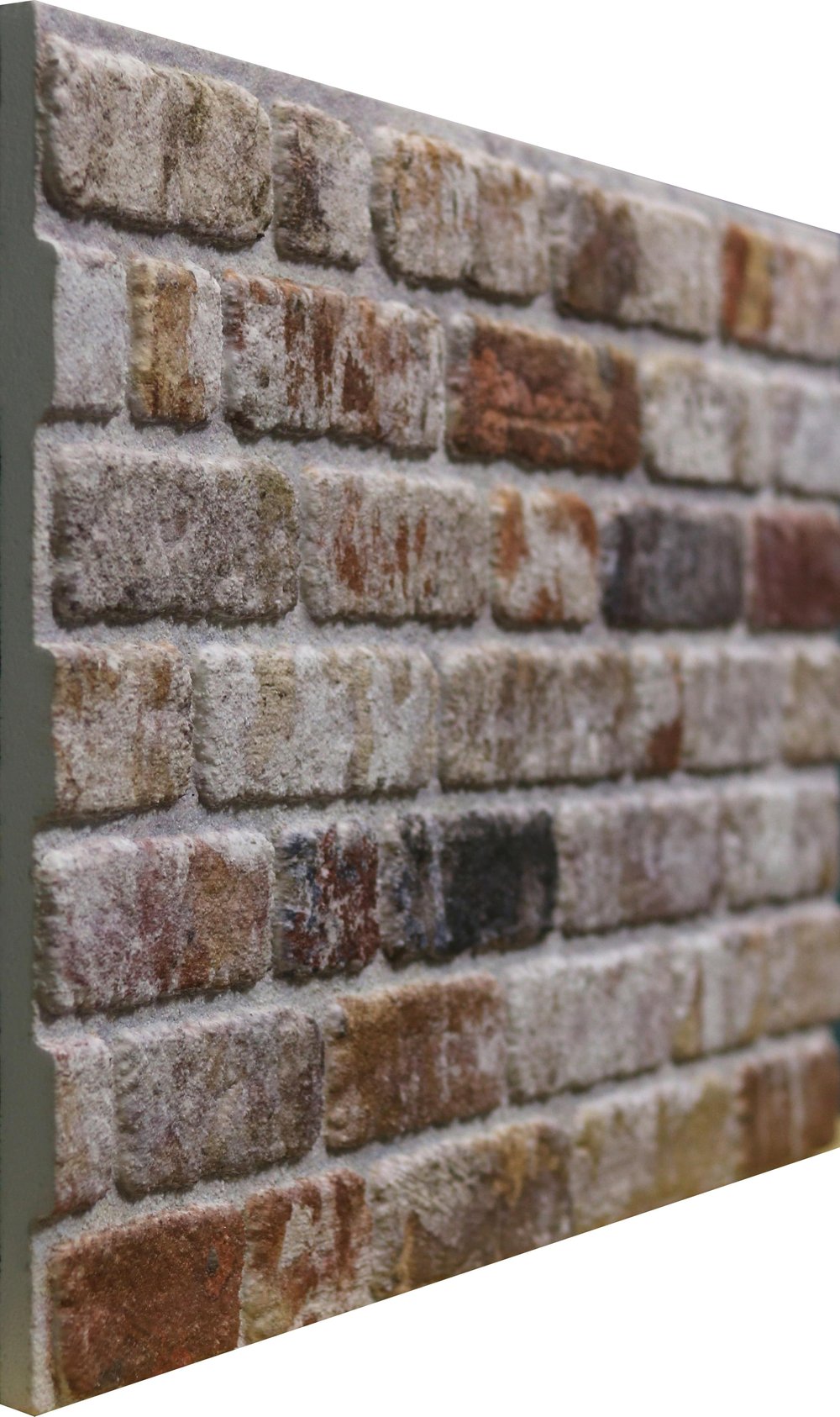 baksteenstrippaneelrustiekroodzijkant