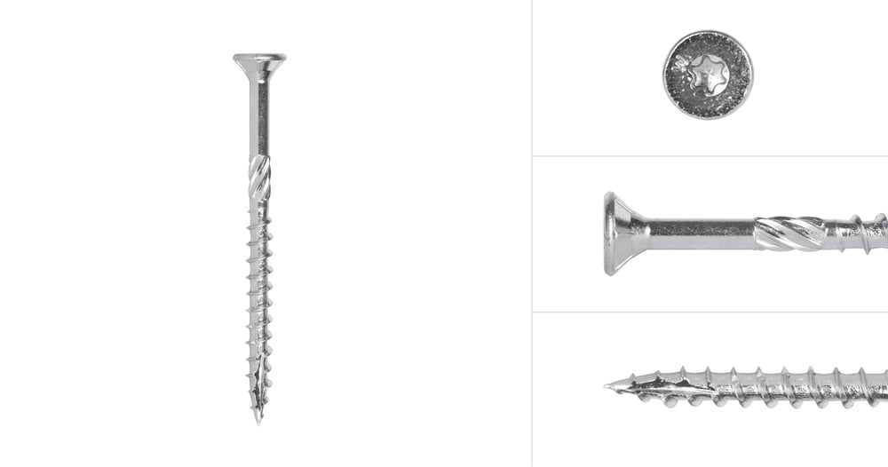 SpaanplaatschroevenVerzinkt5x70mmTorx25metsnijpuntdeeldraad