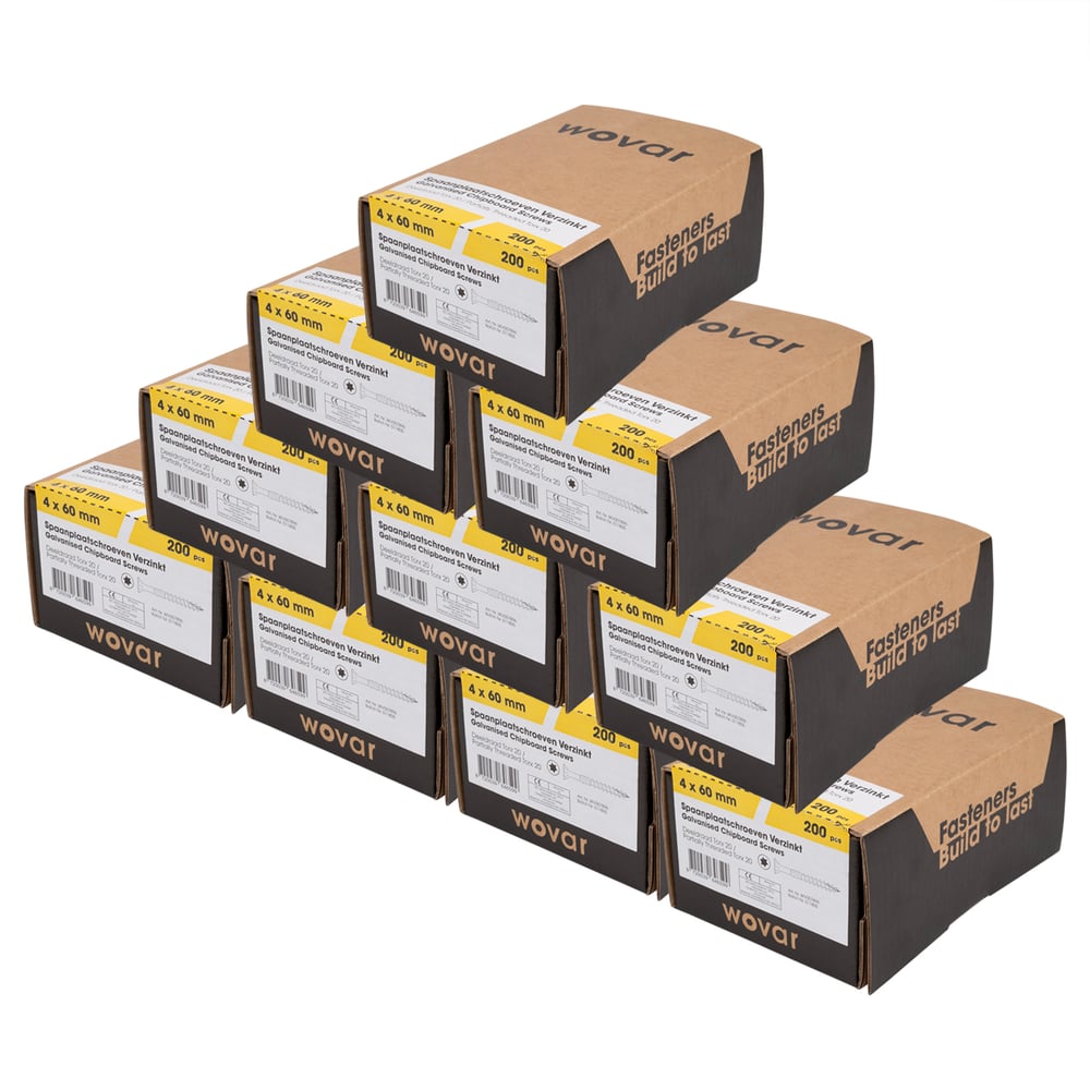 SpaanplaatschroevenVerzinkt4x60mmTorx20Deeldraad_Doosjes