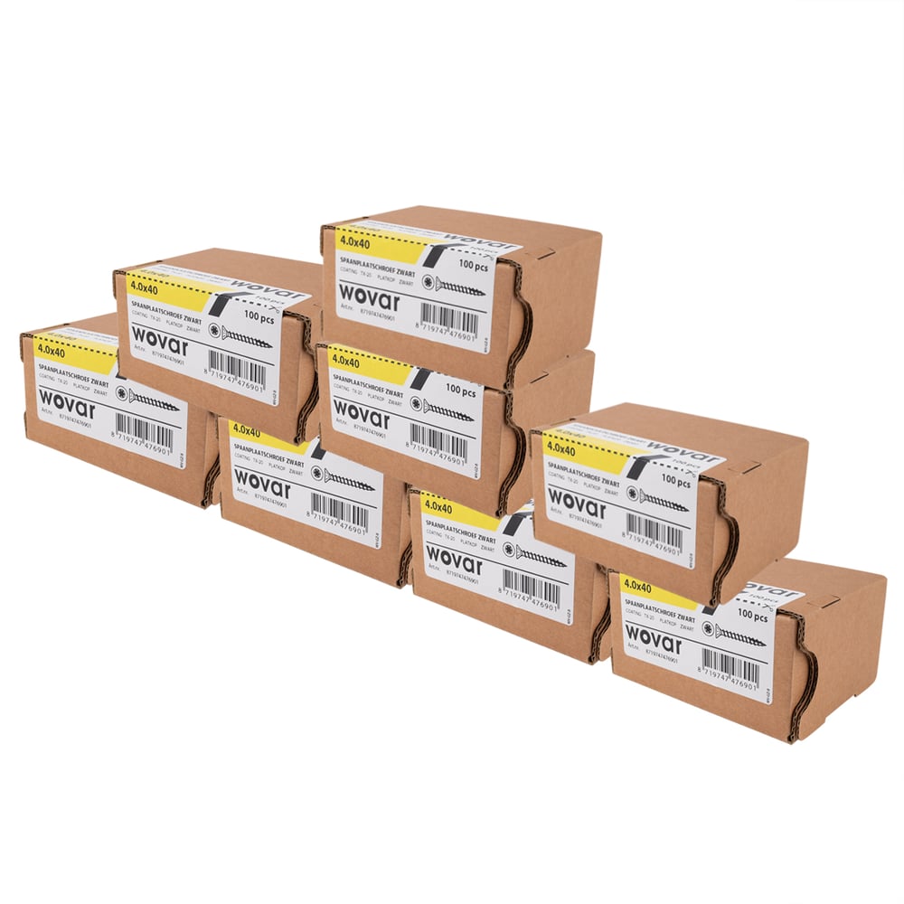 ZwarteSchroevenVerzinkt4x40mmTorx20metSnijpunt_doosjes