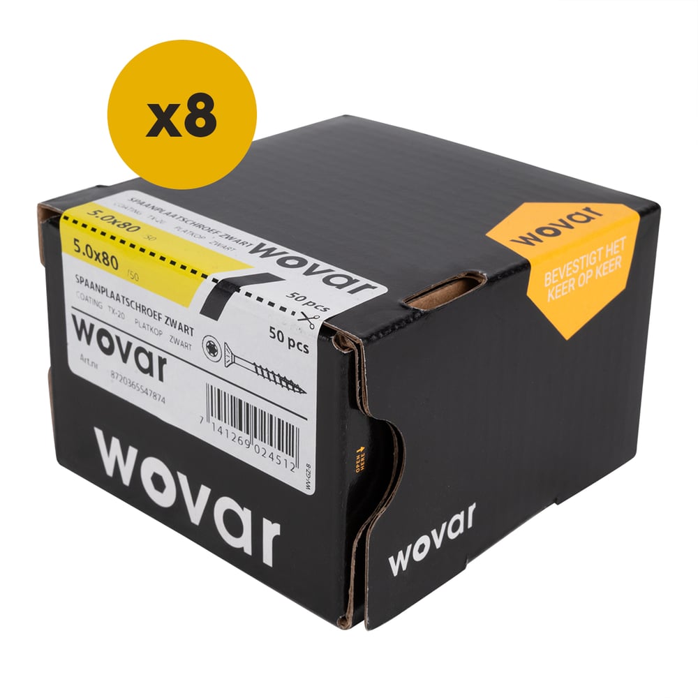 ZwarteSchroevenVerzinkt5x80mmTorx20metSnijpunt_doosje