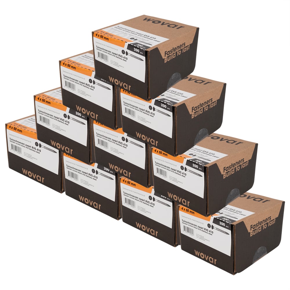 PotdekselschroevenZwartRVS4104x50mmTorx20Deeldraad_Doosjes