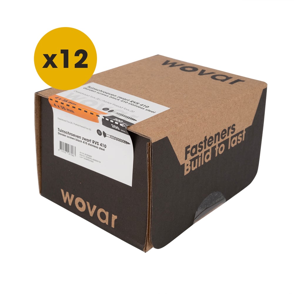 PotdekselschroevenZwartRVS4104x35mmTorx20Deeldraad_Doosje