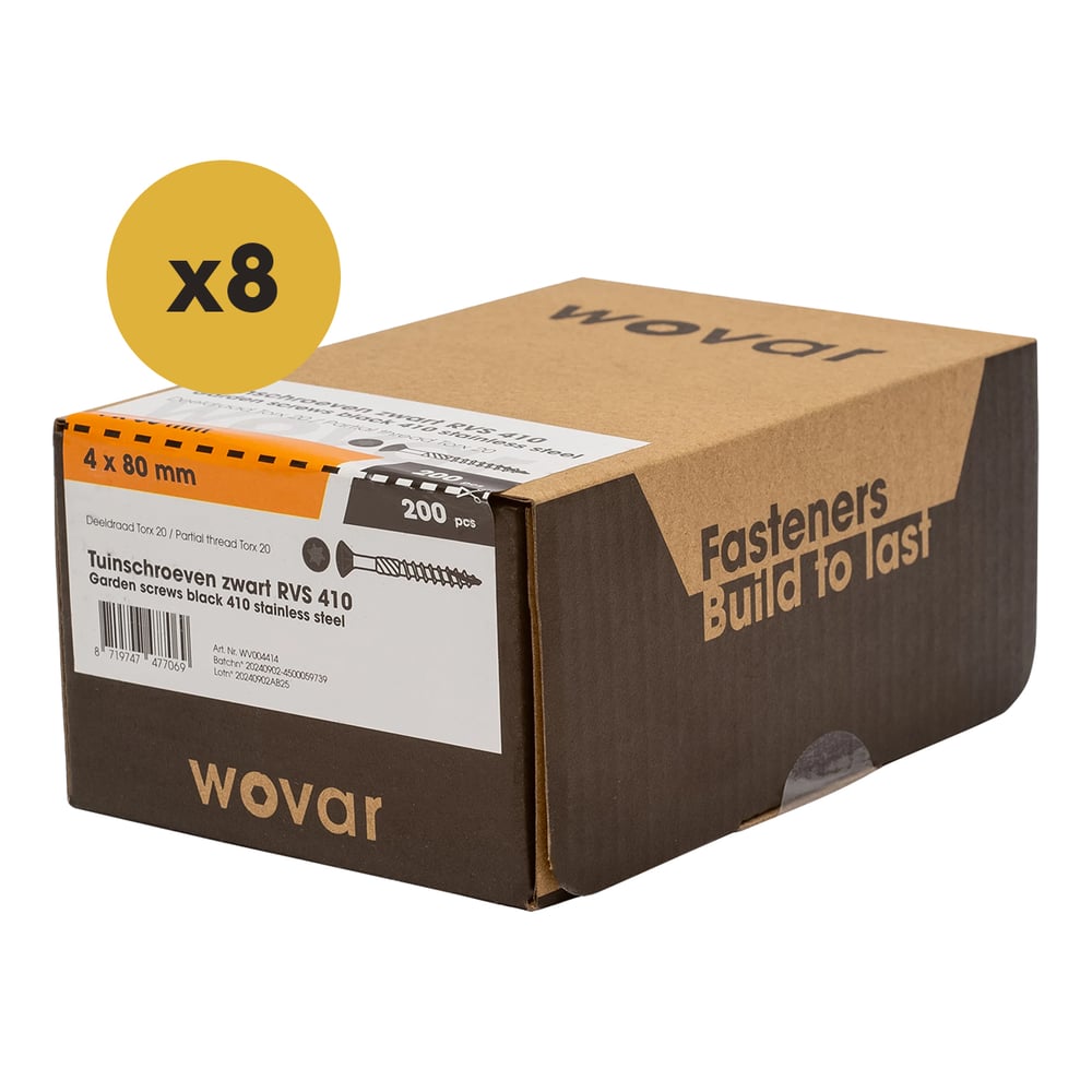 PotdekselschroevenZwartRVS4104x80mmTorx20Deeldraad_Doosje