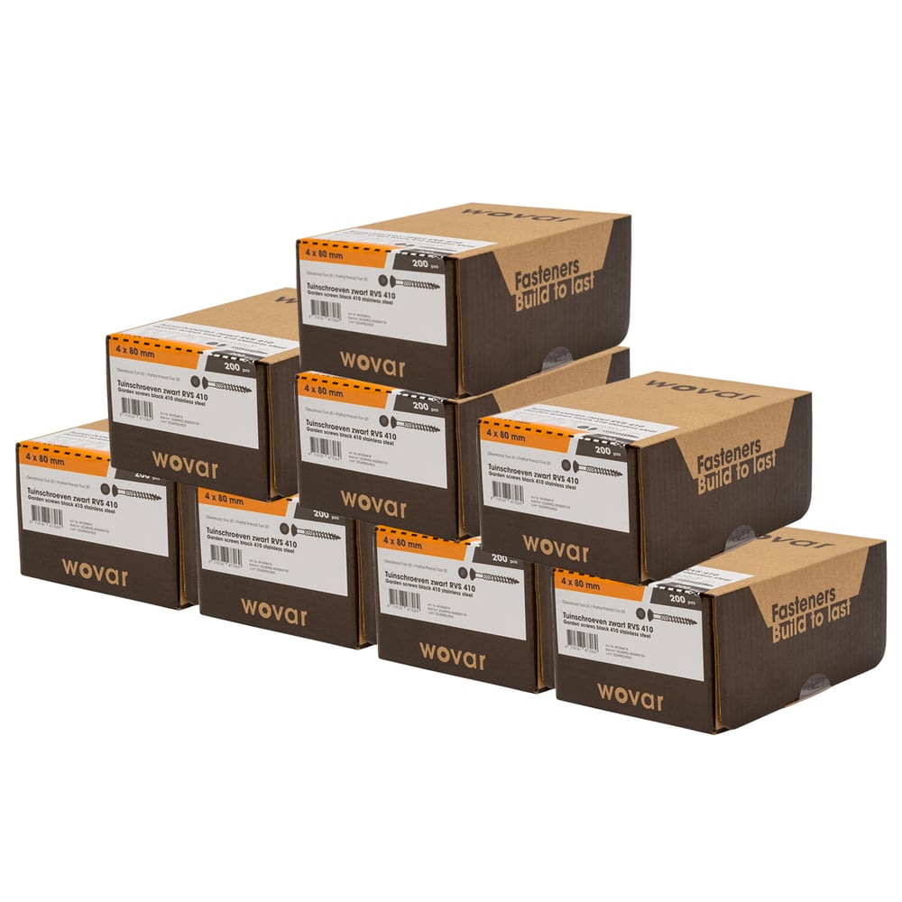 PotdekselschroevenZwartRVS4104x80mmTorx20Deeldraad_Doosjes