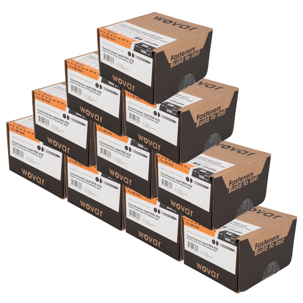 PotdekselschroevenZwartRVS4105x40mmTorx25Deeldraad_Doosjes